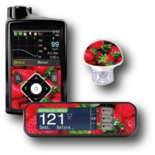 PACK STICKERS MEDTRONIC + GUARDIAN + BAYER CONTOUR® NEXT USB / MODELL Erdbeeren [254_12]