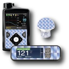 PACK STICKERS MEDTRONIC + GUARDIAN + BAYER CONTOUR® NEXT USB / MODELL Abgeschrubes Glas [255_12]