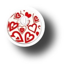 STICKER FREESTYLE LIBRE® 3 / MODEL Red hearts [40_13]
