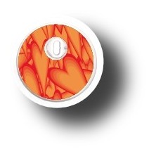 STICKER FREESTYLE LIBRE® 3 / MODEL Orange hearts [51_13]