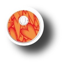 STICKER FREESTYLE LIBRE® 3 / MODELL Orangefarbene Herzen [51_13]