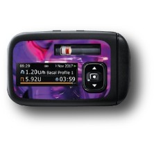 STICKER ACCU-CHEK INSIGHT / MODEL Electric purple abstract [214_15]