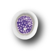 STICKER DEXCOM® G7 / MODEL Purple alphabet [154_16]