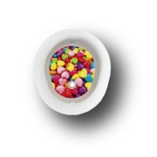 STICKER DEXCOM® G7 / MODELLO Caramelle gommose a forma di cuore [178_16]