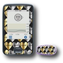 PACK STICKERS DEXCOM® G6 / MODELL Happy LOVE [291_7]