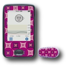 PACK STICKERS DEXCOM® G6 / MODELL Pink squares [292_7]