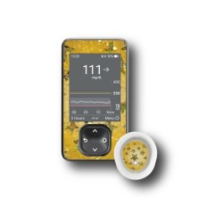 PACK STICKERS DEXCOM® G7 / MODELL Goldene Sterne [10_18]