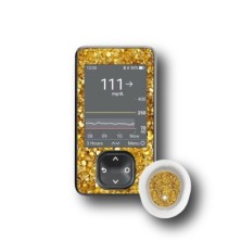 PACK STICKERS DEXCOM® G7 / MODELL Gold Glitzer [34_18]