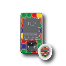 PACK STICKERS DEXCOM® G7 / MODELL Farbige Blöcke [44_18]