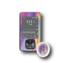 PACK STICKERS DEXCOM® G7 / MODELL Lila Druck [48_18]