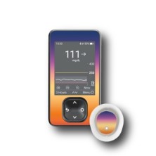 PACK STICKERS DEXCOM® G7 / MODELL Lila orange Blitz [70_18]