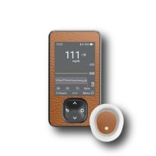 PACK STICKERS DEXCOM® G7 / MODEL Brown leather [87_18]