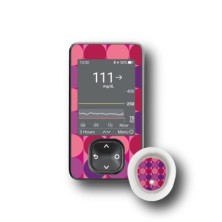 PACK STICKERS DEXCOM® G7 / MODEL Pink circles [104_18]