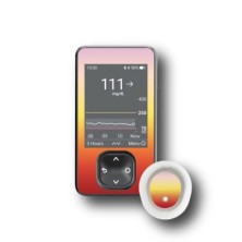PACK STICKERS DEXCOM® G7 / MODEL Orange and yellow flashes [117_18]