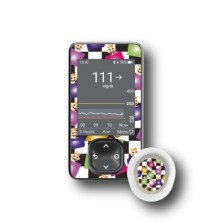 PACK STICKERS DEXCOM® G7 / MODELLO Tavola di scacchi a colori [135_18]