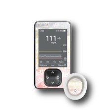 PACK STICKERS DEXCOM® G7 / MODELLO fiori bianchi [159_18]