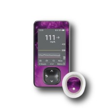 PACK STICKERS DEXCOM® G7 / MODEL Purple abstract [166_18]