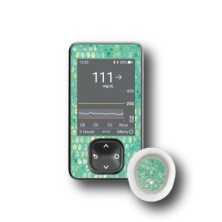 PACK STICKERS DEXCOM® G7 / MODEL Green siren tail [176_18]