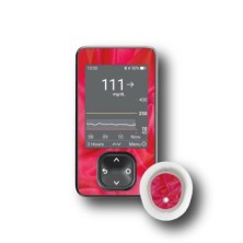 PACK STICKERS DEXCOM® G7 / MODELLO Panno rosso [182_18]