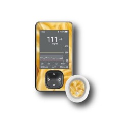 PACK STICKERS DEXCOM® G7 / MODELLO Tessuto d'oro [184_18]