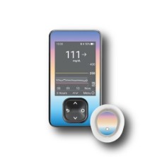 PACK STICKERS DEXCOM® G7 / MODEL Blue and purple flashes [188_18]