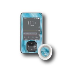 PACK STICKERS DEXCOM® G7 / MODELLO Tessuto blu chiaro [210_18]