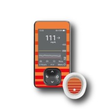 PACK STICKERS DEXCOM® G7 / MODELLO Strisce arancioni [223_18]