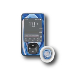 PACK STICKERS DEXCOM® G7 / MODEL Blue flower [229_18]