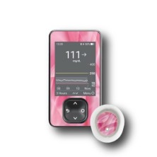 PACK STICKERS DEXCOM® G7 / MODELLO Tessuto rosa [231_18]