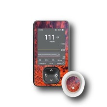 PACK STICKERS DEXCOM® G7 / MODELLO cielo rosso [240_18]