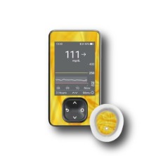 PACK STICKERS DEXCOM® G7 / MODELLO Tessuto giallo [250_18]