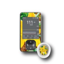 PACK STICKERS DEXCOM® G7 / MODELLO Fiore giallo [251_18]