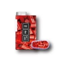 PACK STICKERS MYLIFE YPSOPUMP + DEXCOM® G6  / MODEL Red licorice [43_19]