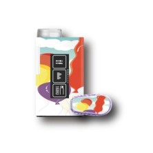 PACK STICKERS MYLIFE YPSOPUMP + DEXCOM® G6  / MODELLO Palloncini colorati [54_19]