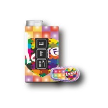 PACK STICKERS MYLIFE YPSOPUMP + DEXCOM® G6  / MODEL Colored love [64_19]