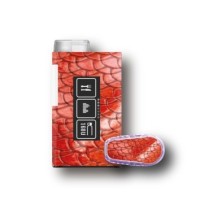 PACK STICKERS MYLIFE YPSOPUMP + DEXCOM® G6  / MODEL Red snake [86_19]