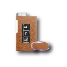 PACK STICKERS MYLIFE YPSOPUMP + DEXCOM® G6  / MODEL Brown leather [87_19]
