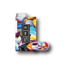 PACK STICKERS MYLIFE YPSOPUMP + DEXCOM® G6  / MODELLO Pietre colorate [106_19]