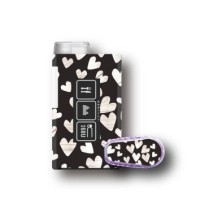 PACK STICKERS MYLIFE YPSOPUMP + DEXCOM® G6 / MODELO Corazones de plata [114_19]