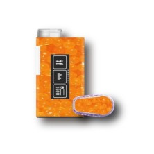 PACK STICKERS MYLIFE YPSOPUMP + DEXCOM® G6  / MODÈLE Bulles d'orange [125_19]