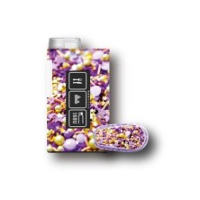 PACK STICKERS MYLIFE YPSOPUMP + DEXCOM® G6  / MODÈLE Boules douces violettes [128_19]