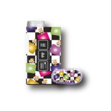 PACK STICKERS MYLIFE YPSOPUMP + DEXCOM® G6  / MODEL Color chess board [135_19]