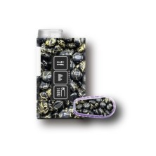 PACK STICKERS MYLIFE YPSOPUMP + DEXCOM® G6  / MODEL Gold and black stones [146_19]