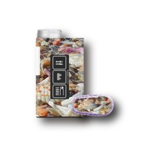 PACK STICKERS MYLIFE YPSOPUMP + DEXCOM® G6  / MODEL Sea shells [164_19]