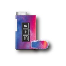 PACK STICKERS MYLIFE YPSOPUMP + DEXCOM® G6  / MODEL Blue and pink abstract [187_19]