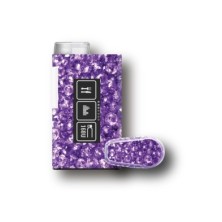 PACK STICKERS MYLIFE YPSOPUMP + DEXCOM® G6  / MODEL Purple stones [206_19]