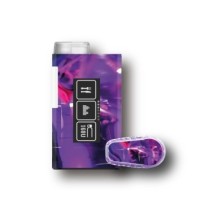 PACK STICKERS MYLIFE YPSOPUMP + DEXCOM® G6  / MODEL Electric purple abstract [214_19]