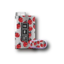 PACK STICKERS MYLIFE YPSOPUMP + DEXCOM® G6  / MODEL Silver ladybugs [221_19]