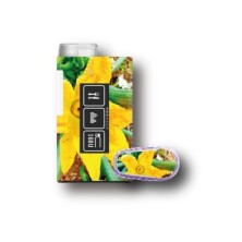 PACK STICKERS MYLIFE YPSOPUMP + DEXCOM® G6  / MODEL Yellow flower [251_19]