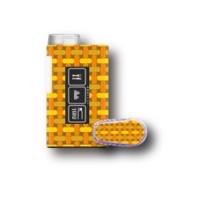 PACK STICKERS MYLIFE YPSOPUMP + DEXCOM® G6  / MODÈLE Jaune tressé [256_19]